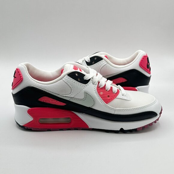 Women’s Nike Air Max 90 White-Light Silver-Aster Pink  DH8010-105 Size 5.5 - Picture 10 of 12